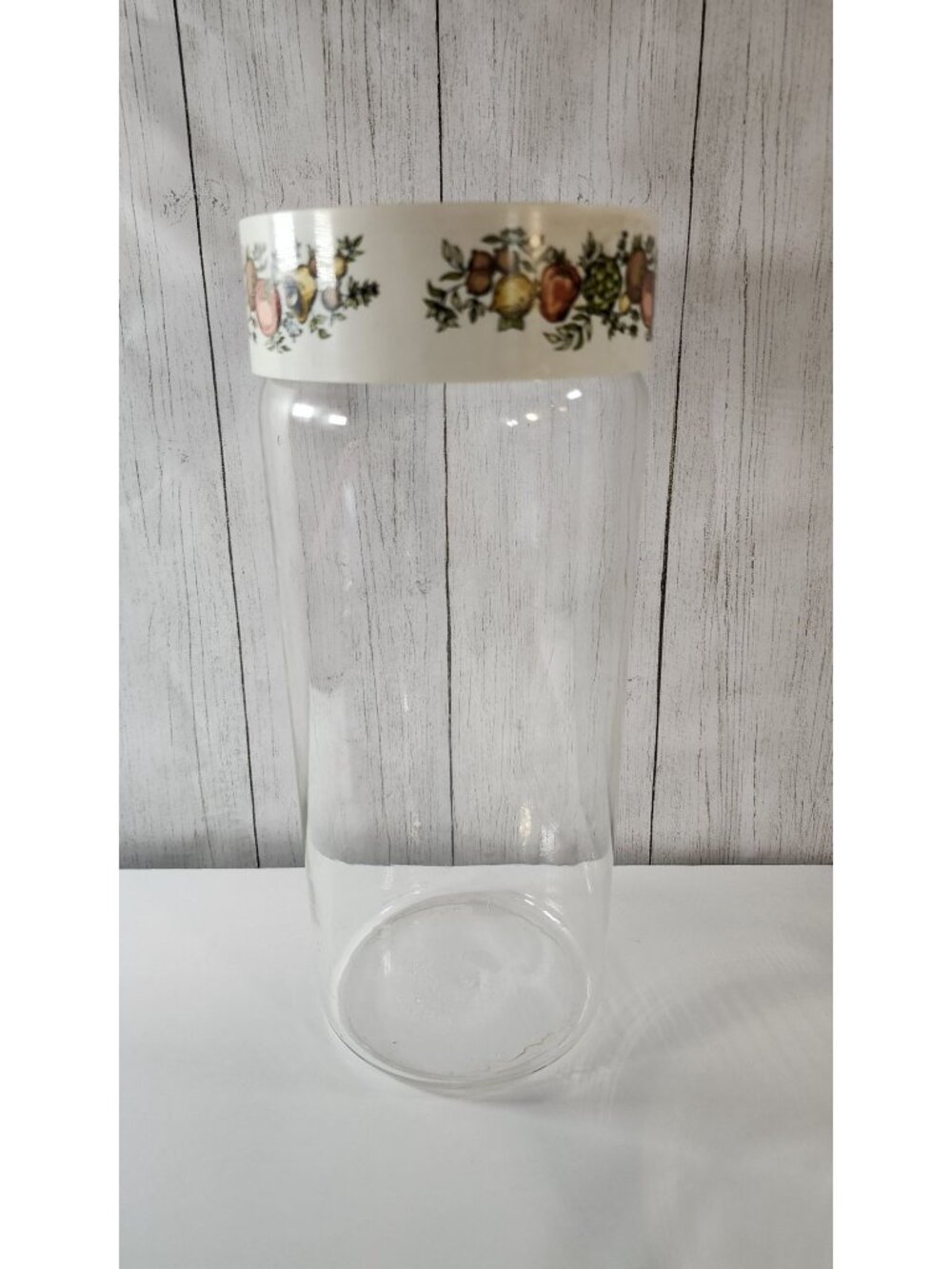 VINTAGE PYREX TALL 11 INCH SPICE OF LIFE GLASS CANISTER STACKABLE SEE AND STORE